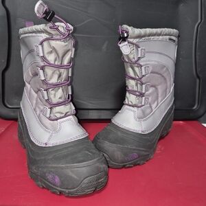 The North Face Gray and Black Winter Boots